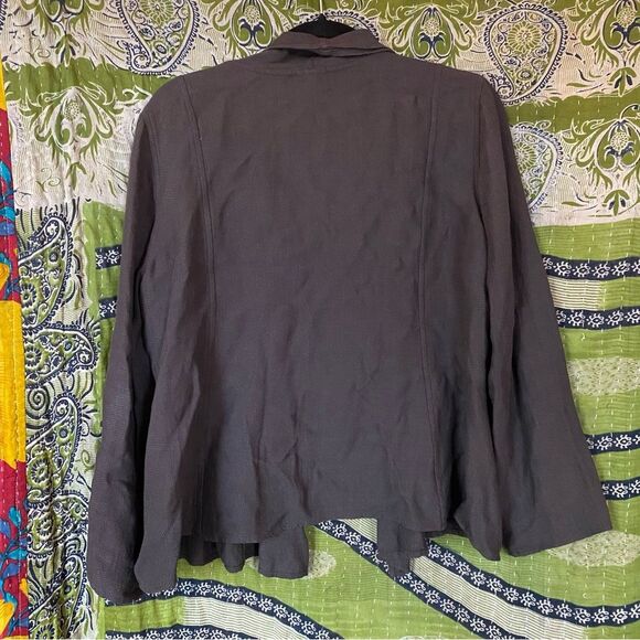 Eileen Fisher Chocolate Linen Blend Cardigan Size Medium - Picture 7 of 13